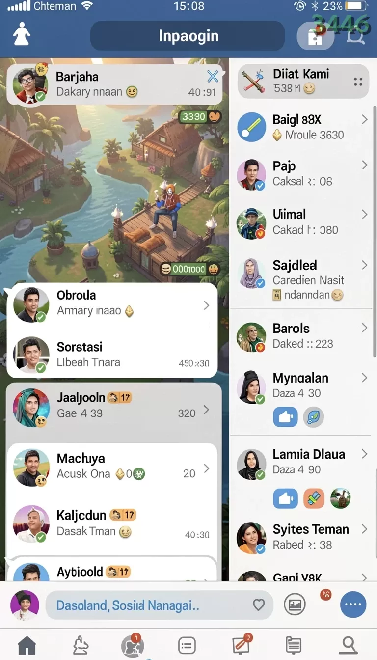 Cuplikan layar EVIP3 — menu navigasi
