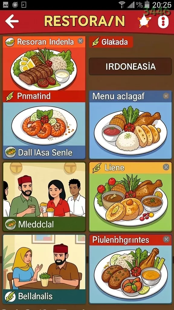 Cuplikan layar COLOKSGP — menu navigasi